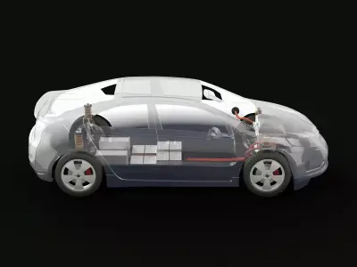Electric Car X-Ray 3D model