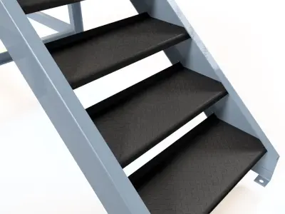 Steel Ladder Low-poly 3D model