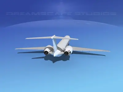 McDonnell Douglas MD-90 Unmarked 4 3D model