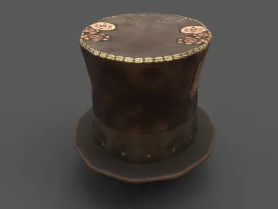  Steampunk  hat Low-poly 3D model purchase