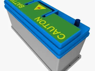 car accumulator Low-poly 3D model