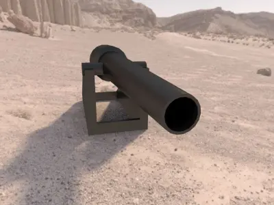 Parrot gun Civil War 200 pound low poly Low-poly 3D model