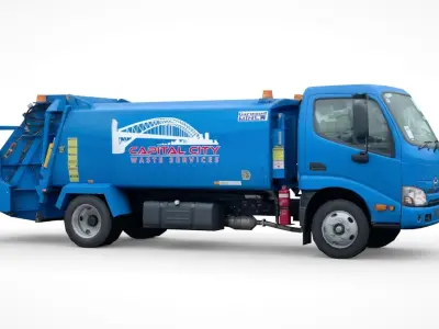 Hino 616 STD 3375 Garbage truck Low-poly 3D model