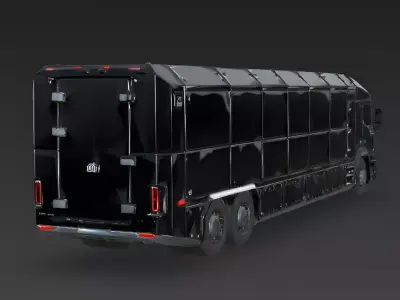 Sleek Mobile Fortress Armored Transport 3D Model Low-poly 3D model