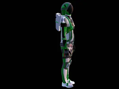 Astronaut Spacesuit United Arab Emirates 3D model