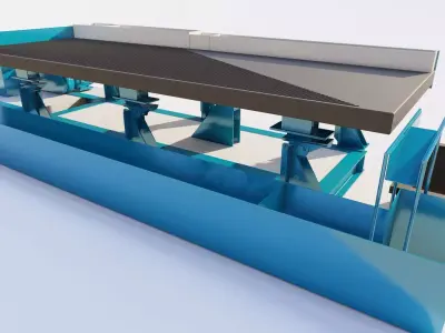 gold mining shaker table 3D Model 3D model