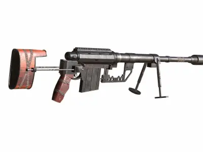 M200-withoutscope machine gun Low-poly 3D model