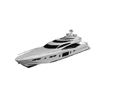 Sunseeker Predator 108 Yacht Low Poly Luxury Motor Yacht Low-poly 3D model