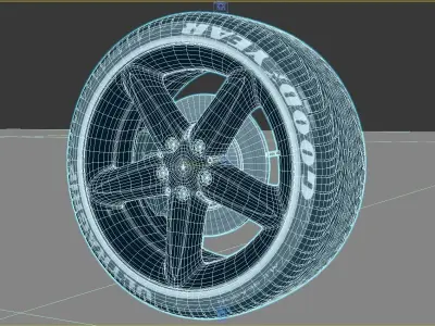 wheel Rim Tire 21 3D model