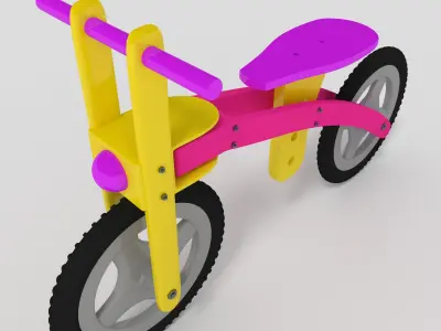 Kids Bicycle Free low-poly 3D model