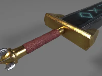 GreatSwored legend of zelda sword Low-poly 3D model