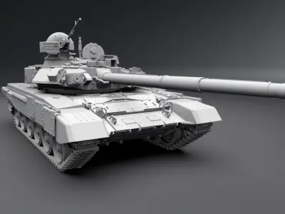 T90 Tank Scale Model 3D print model