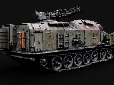 soviet military abandoned radar vehicle RAW photogrammetry 3D model