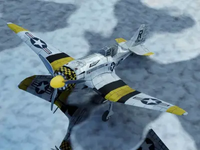 P-100 Avenger generic WW2 fighter - FREE Free low-poly 3D model