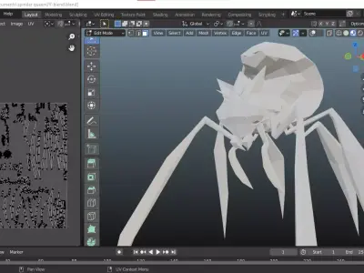 spider queen Low-poly 3D model