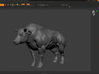 Realistic Bull 3D Model Low-poly 3D model