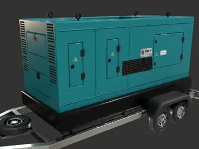 Generator Trailer Mounted 1A 3D model