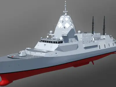 Hunter Class Frigate (SEA 5000) 3D model