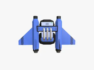 Jetpack Low Poly C03 - SciFi Character Design Low-poly 3D model