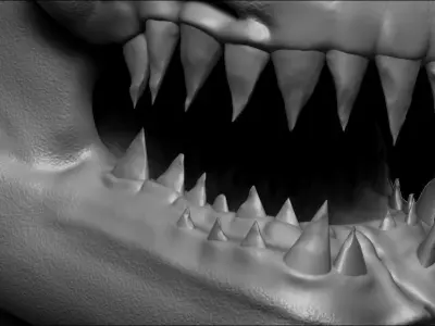High resolution Monsters Head 3D model