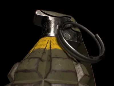 MK2 Grenade Low-poly 3D model