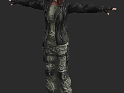 Survival Girl 3D Model Free 3D model