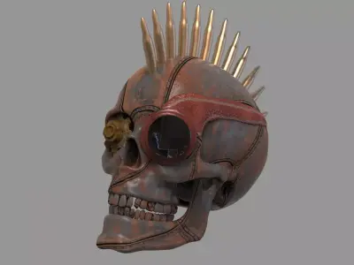 Steampunk Skull 3D model