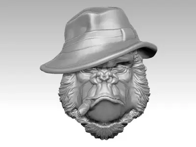 Monkey gorilla chief boss  3D print model