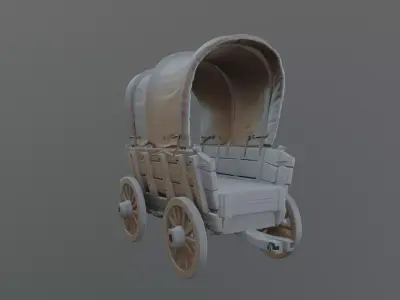 horse wagon 3D model