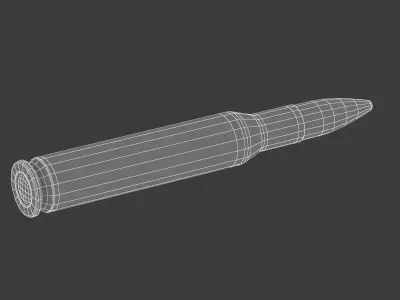 44 Bullets Collection Low-poly 3D model