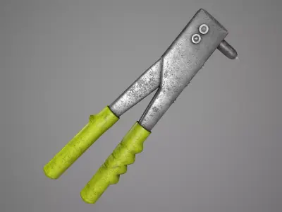 Riveter pliers Low-poly 3D model