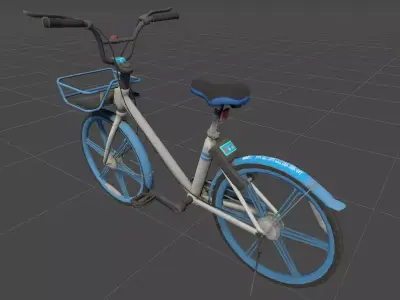 Alipay share bicycle Low-poly 3D model