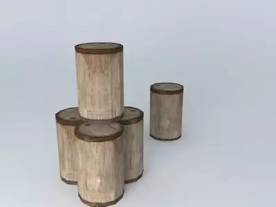 Barrel wooden Free 3D model purchase