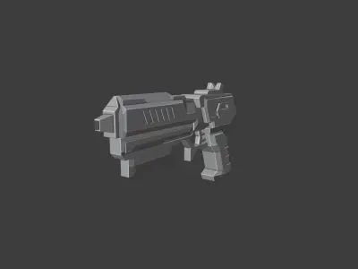 sci-fi gun Free low-poly 3D model purchase