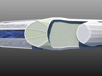 3D Yacht Model Low-poly 3D model