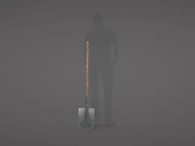 Shovel Army Ammunition USSR WWII Low-poly 3D model