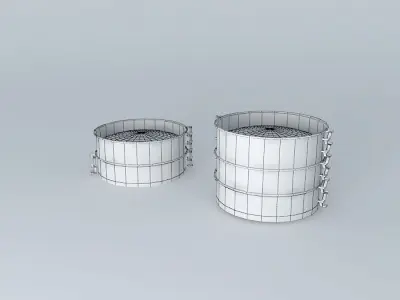 Twins barrel Free 3D model