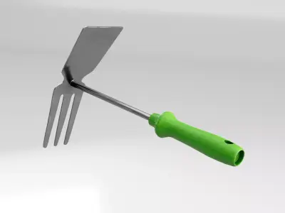 Gardening hoe  Low-poly 3D model