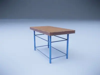 Table for work Low-poly 3D model