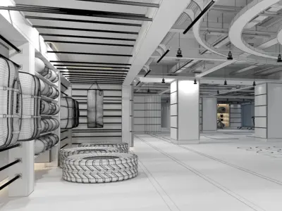 Gym Club 04 3D model