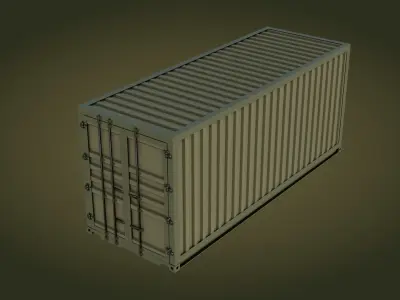 Container shipping Free low-poly 3D model purchase
