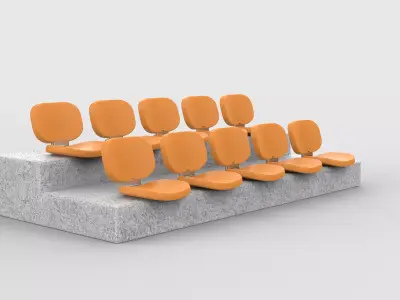Waiting Room Chairs 03  3D model