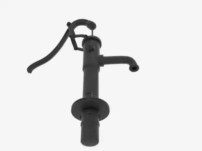  Hand Water Pump  Low-poly 3D model