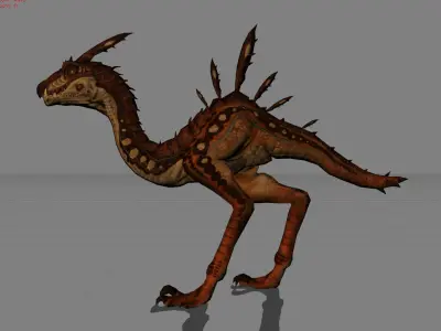 Raptors Animal Low-poly 3D model