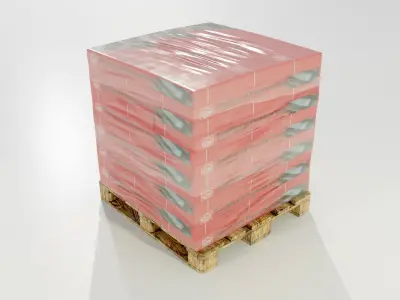 Pallet with Roof Shingles 3D model