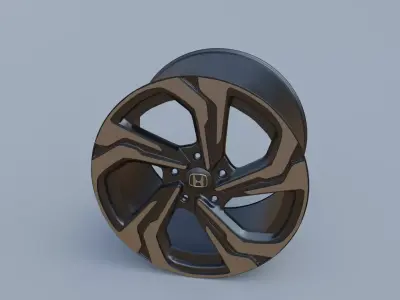 Honda Rims low poly Low-poly 3D model
