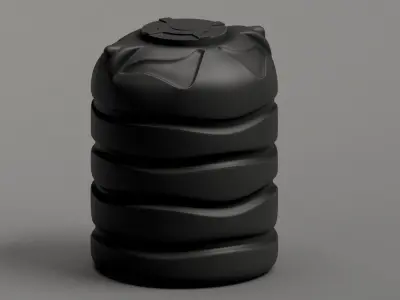 Water Tank Low-poly 3D model