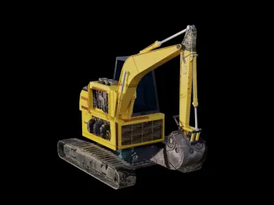 excavator 3D model 4
