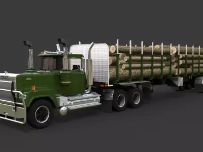 Super Liner 1993 Timber Trailer 3D model