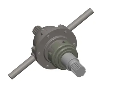 Differential Gearbox Free 3D model
